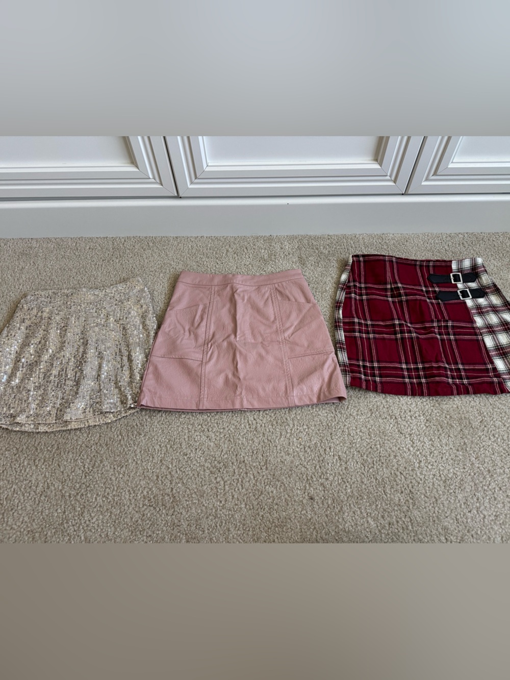 art class Red and Cream Plaid Mini Skirt